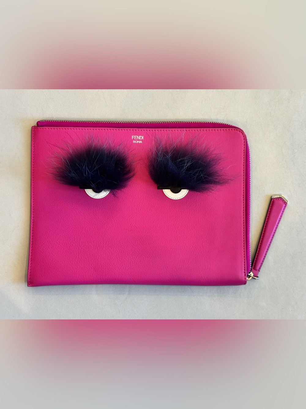 FENDI Monster Fushsia Clutch
